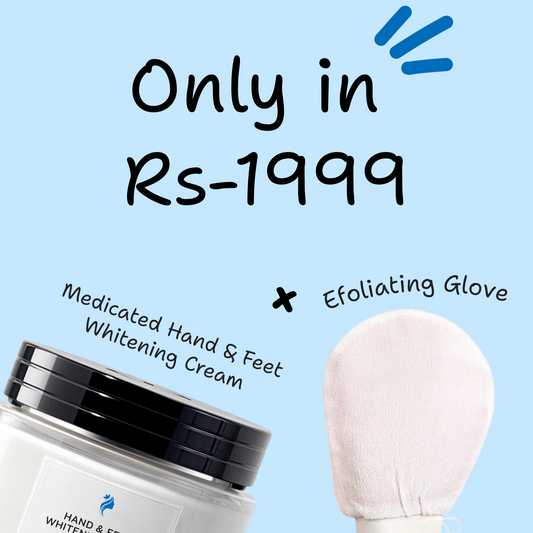 EpiGlow Medicated Hand & Feet Whitening Cream + Skin Exfoliating Glove Duo