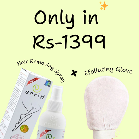 1 Original Ecrin Hair Removal Spray + 1 Exfoliating Glove