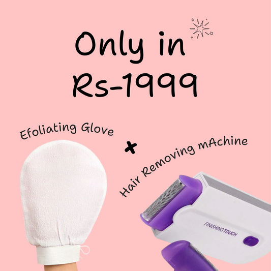 1 Hair Removing Machine + 1 Exfoliating Glove